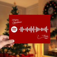 Merry Christmas, Happy Holidays Spotify Code Music Greeting Card