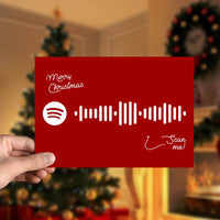 Christmas Love Spotify Code Music Greeting Card