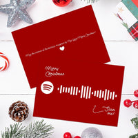 Christmas Love Spotify Code Music Greeting Card