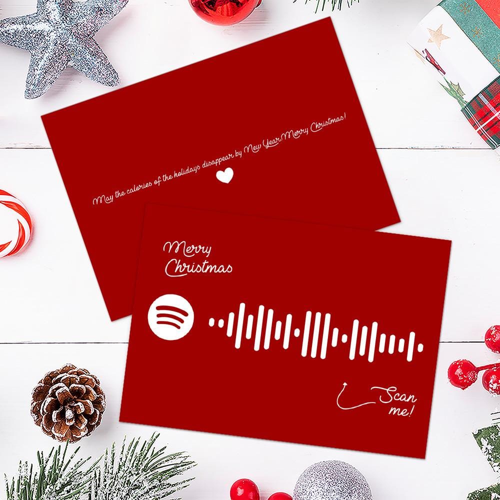 Cozy Little Christmas Spotify Code Music Greeting Card