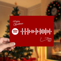 Wrapped in Red Spotify Code Music Greeting Card