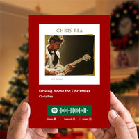 Driving Home for Christmas Spotify Code Music Greeting Card