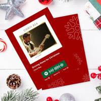 Driving Home for Christmas Spotify Code Music Greeting Card