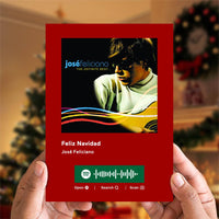 Feliz Navidad Spotify Code Music Greeting Card