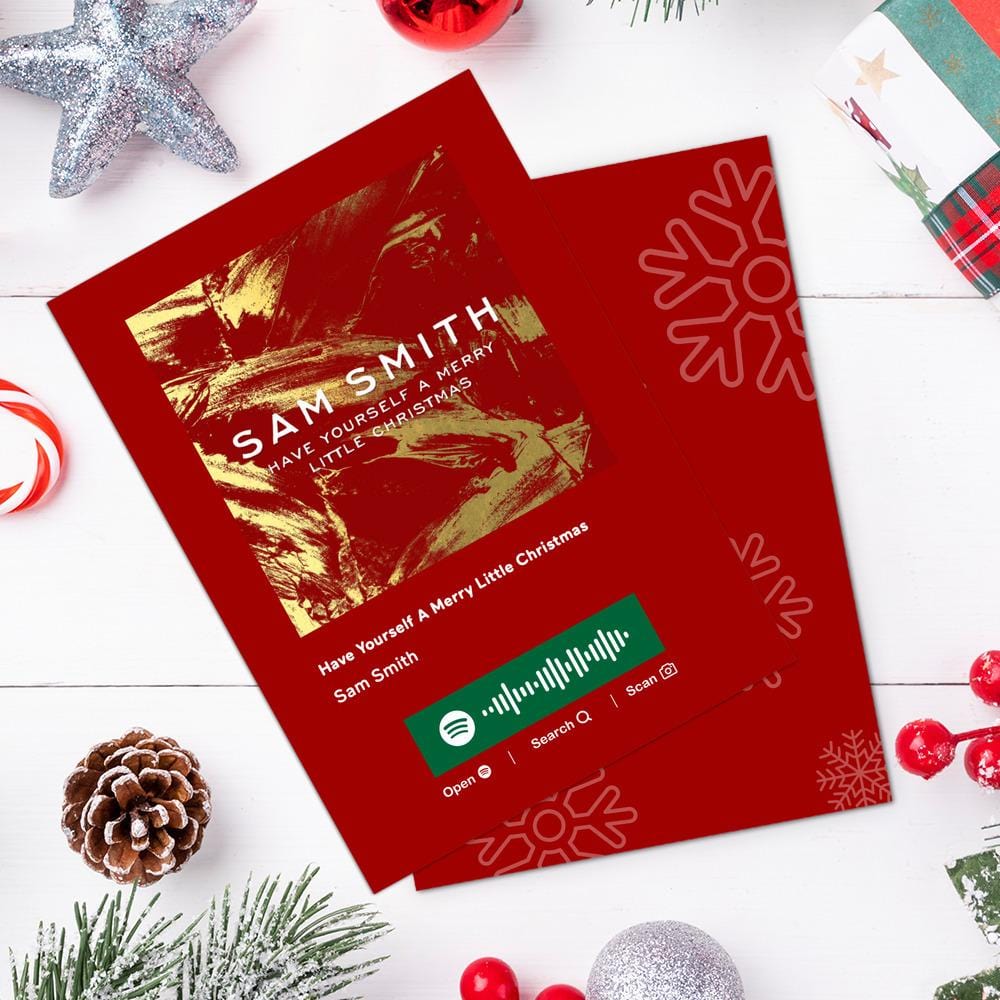 Have Yourself A Merry Little Christmas Spotify Code Music Greeting Card