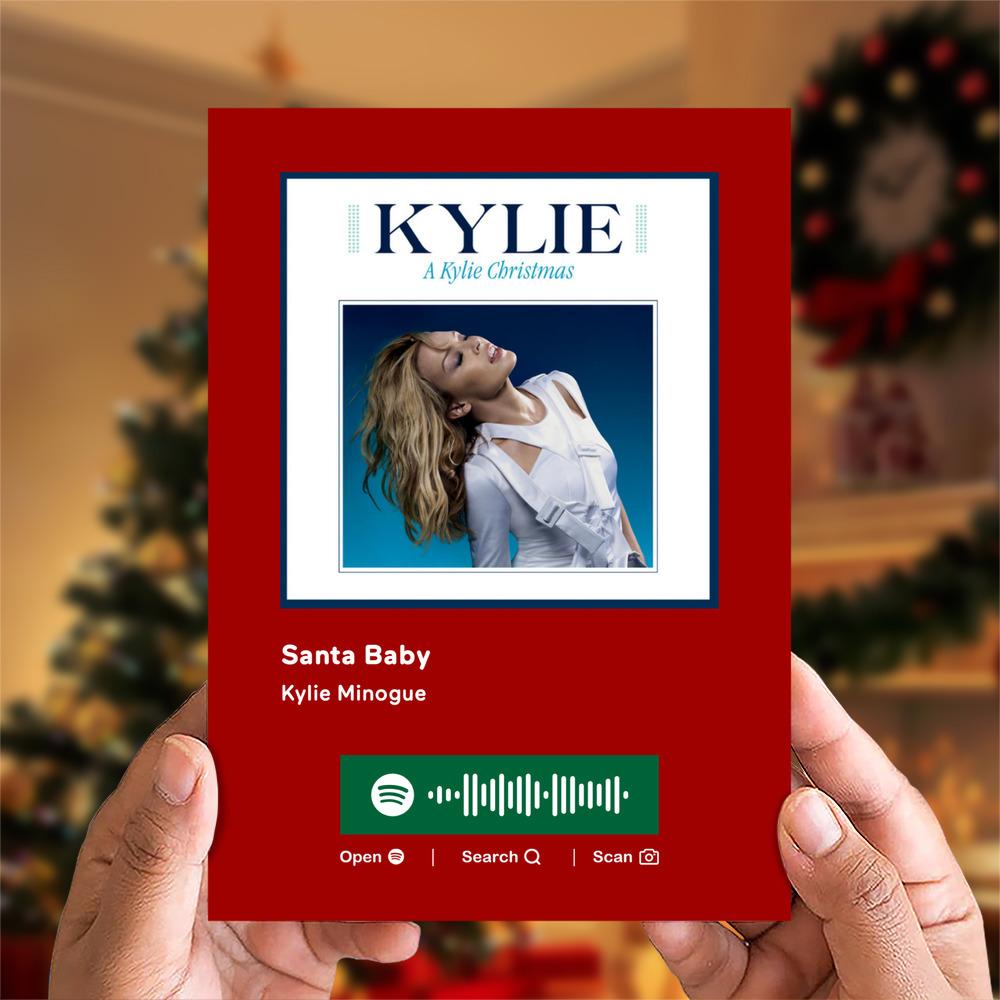 Santa Baby Spotify Code Music Greeting Card