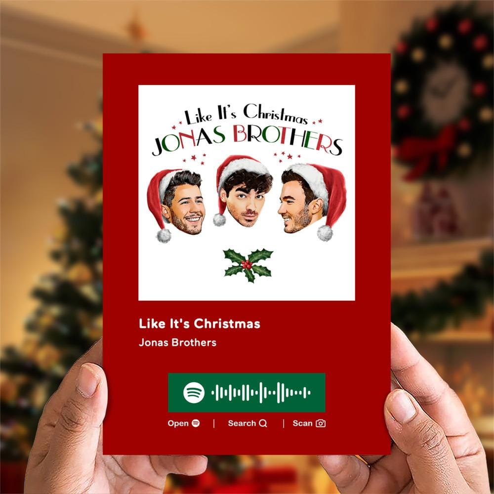 Like It's Christmas Spotify Code Music Greeting Card