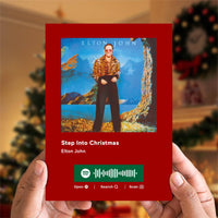 Step Into Christmas Spotify Code Music Greeting Card