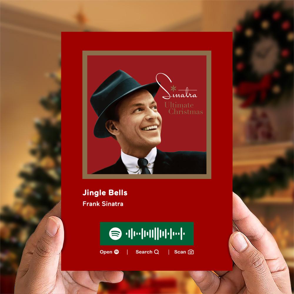 Jingle Bells Spotify Code Music Greeting Card