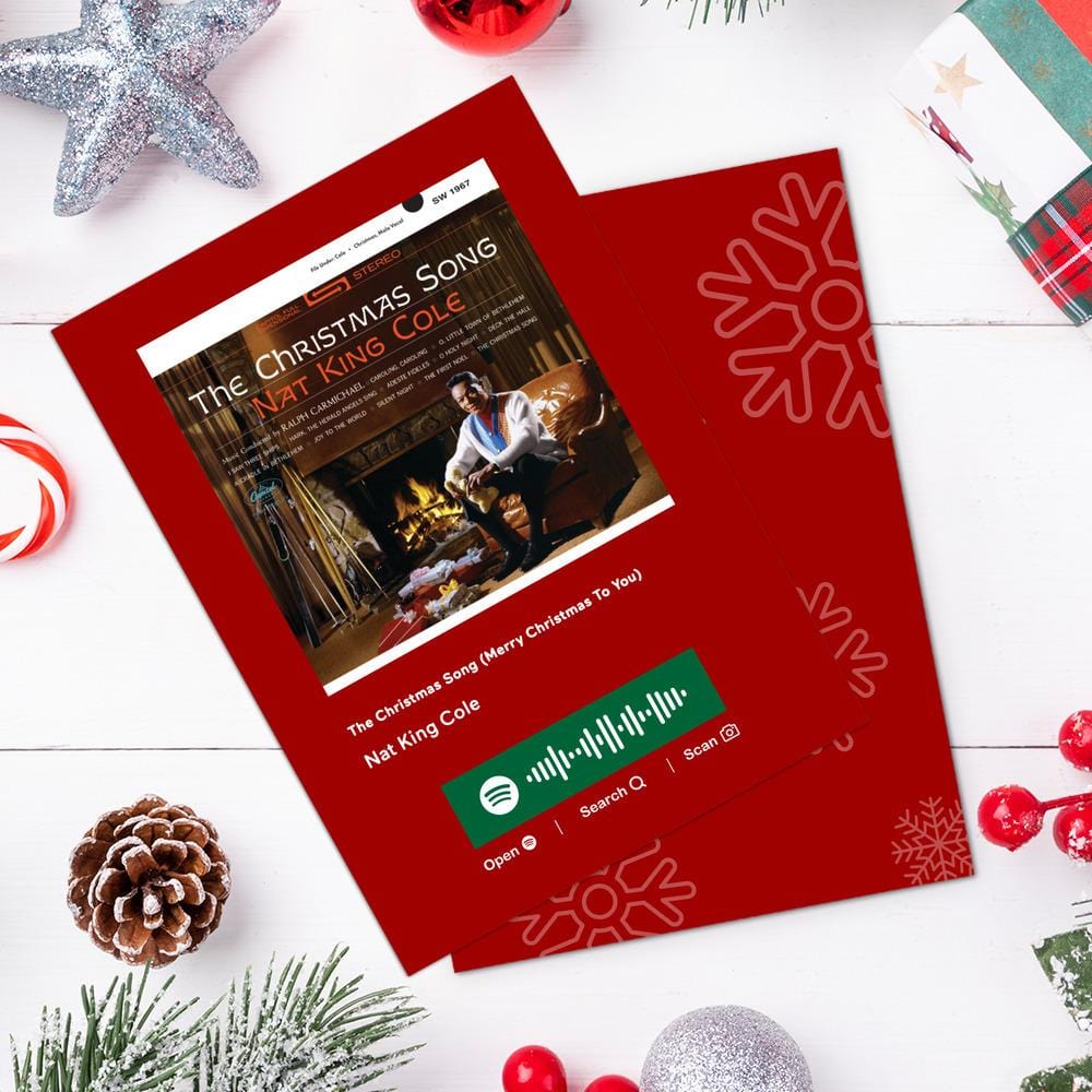 The Christmas Song (Merry Christmas To You) Spotify Code Music Greeting Card