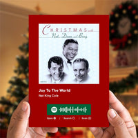 Joy To The World Spotify Code Music Greeting Card