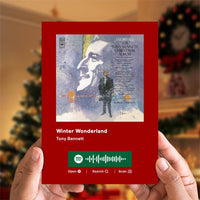 Winter Wonderland Spotify Code Music Greeting Card