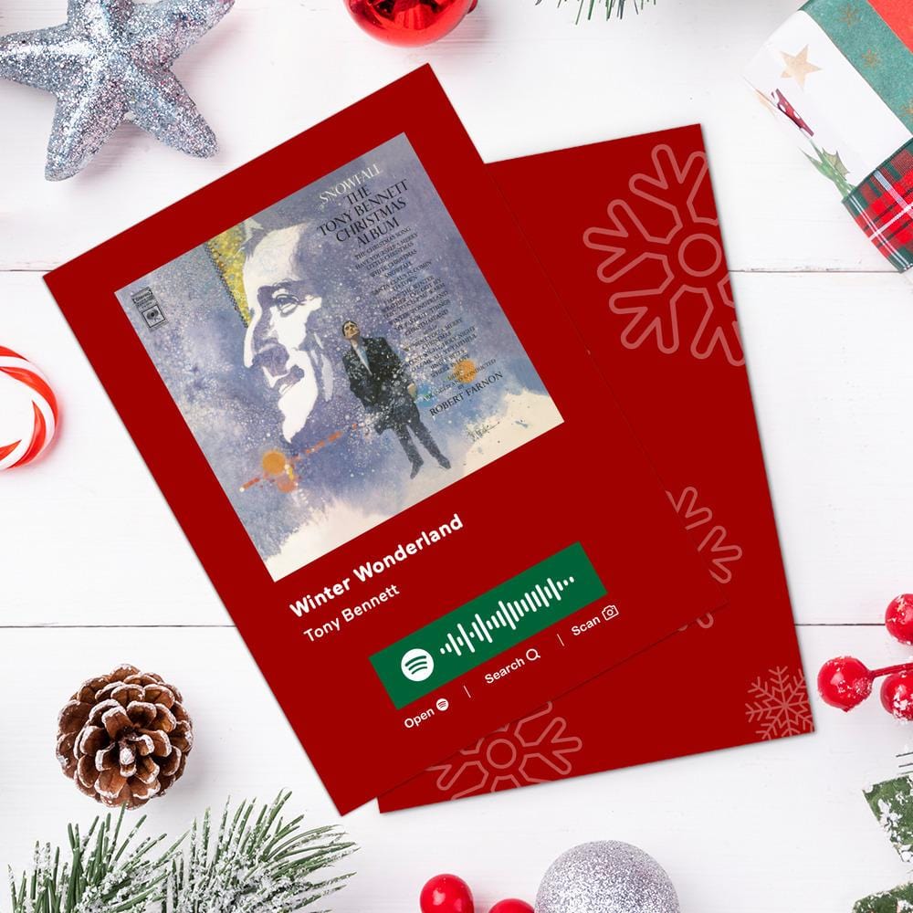 Winter Wonderland Spotify Code Music Greeting Card