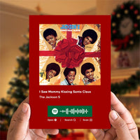 I Saw Mommy Kissing Santa Claus Spotify Code Music Greeting Card