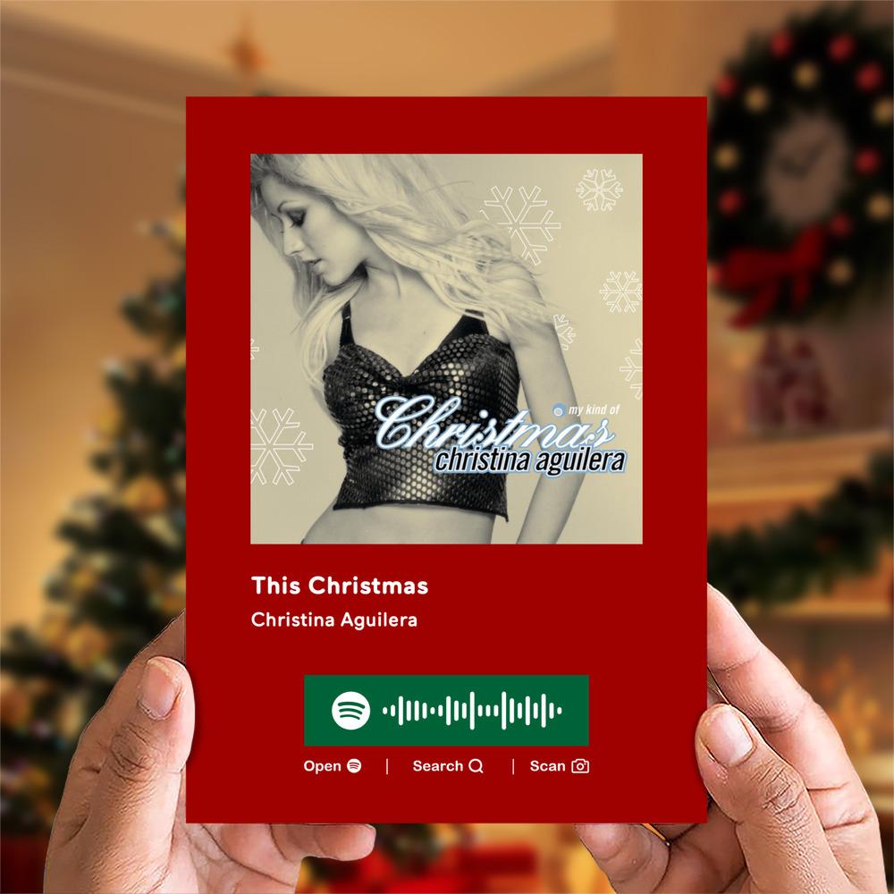 This Christmas Spotify Code Music Greeting Card