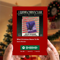 What Christmas Means To Me Spotify Code Music Greeting Card