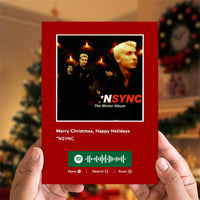 Merry Christmas, Happy Holidays Spotify Code Music Greeting Card