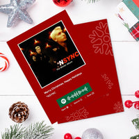 Merry Christmas, Happy Holidays Spotify Code Music Greeting Card