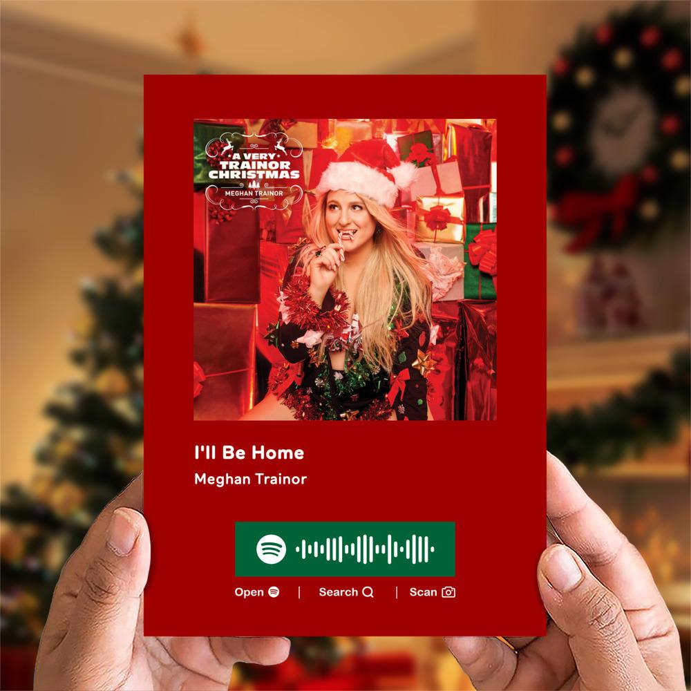 I'll Be Home Spotify Code Music Greeting Card