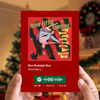 Run Rudolph Run Spotify Code Music Greeting Card