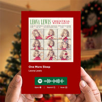 One More Sleep Spotify Code Music Greeting Card