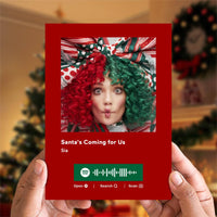 Santa's Coming for Us Spotify Code Music Greeting Card