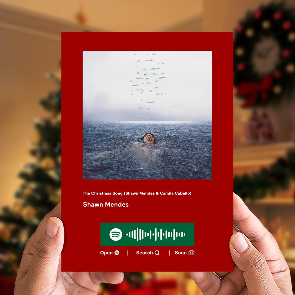 The Christmas Song (Shawn Mendes & Camila Cabello) Spotify Code Music Greeting Card