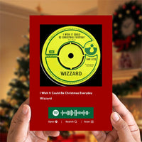 I Wish It Could Be Christmas Everyday Spotify Code Music Greeting Card