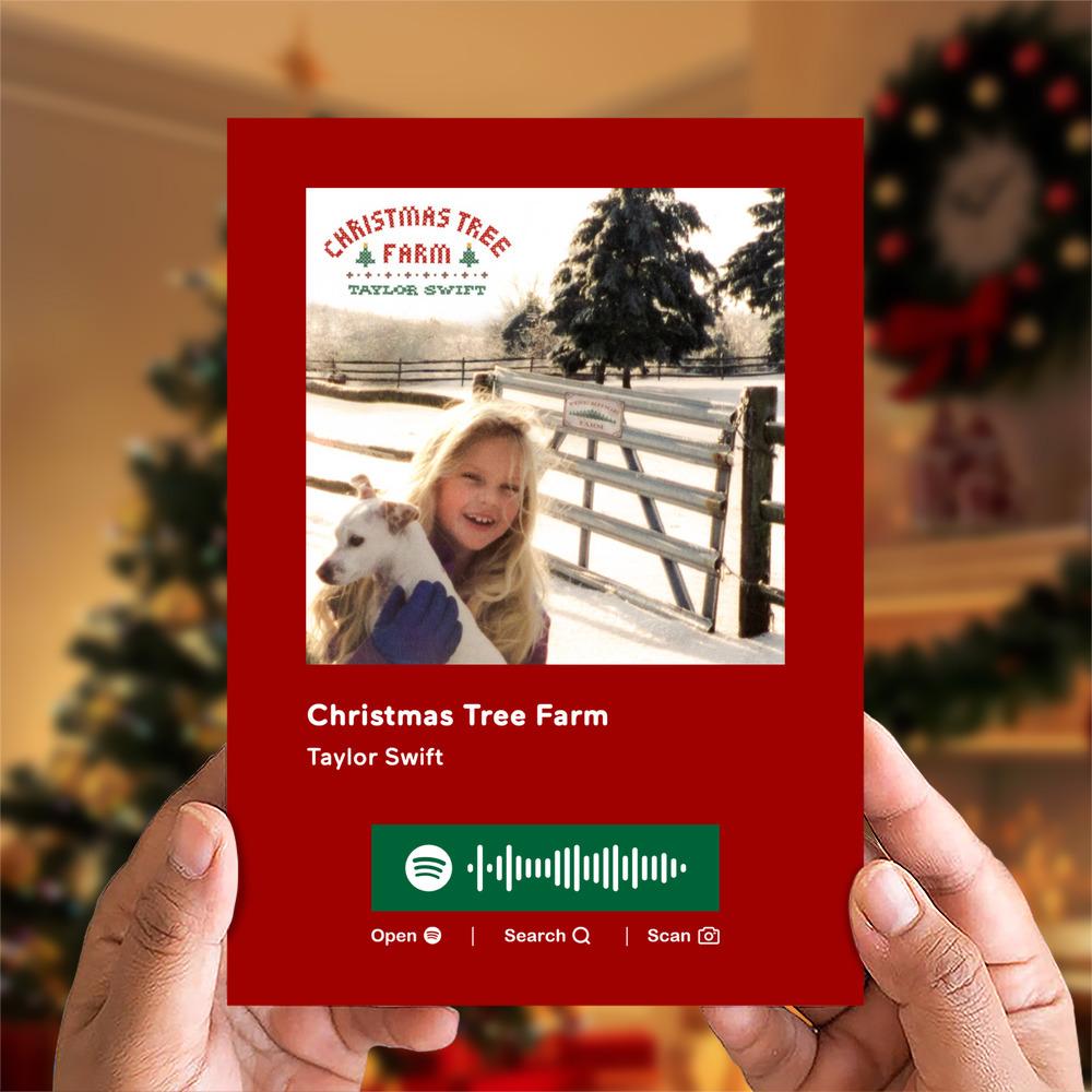 Christmas Tree Farm Spotify Code Music Greeting Card