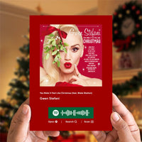 You Make It Feel Like Christmas (feat. Blake Shelton) Spotify Code Music Greeting Card