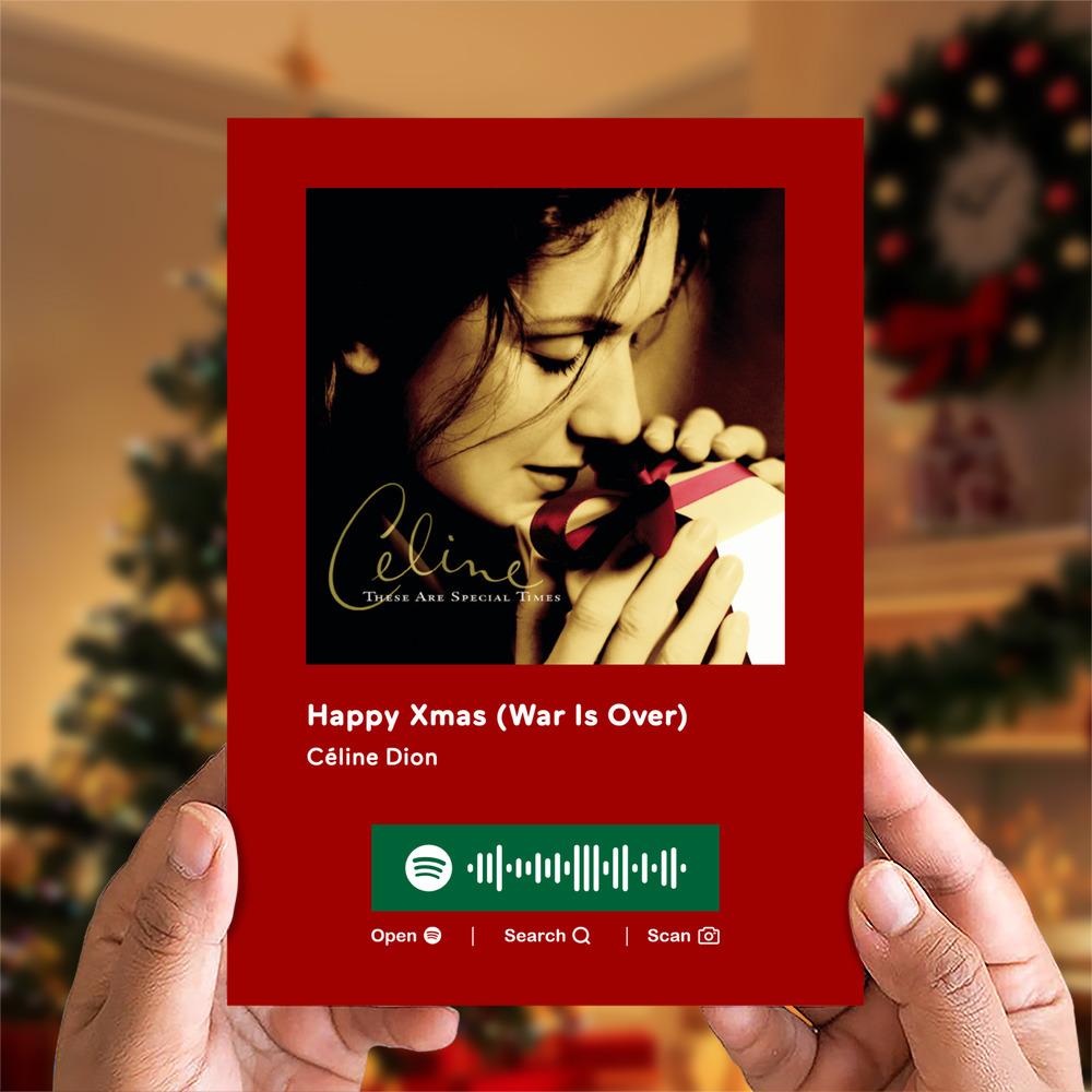 Happy Xmas (War Is Over) Spotify Code Music Greeting Card