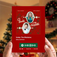 Under The Mistletoe Spotify Code Music Greeting Card