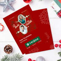 Under The Mistletoe Spotify Code Music Greeting Card