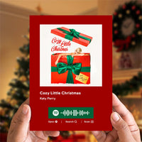 Cozy Little Christmas Spotify Code Music Greeting Card