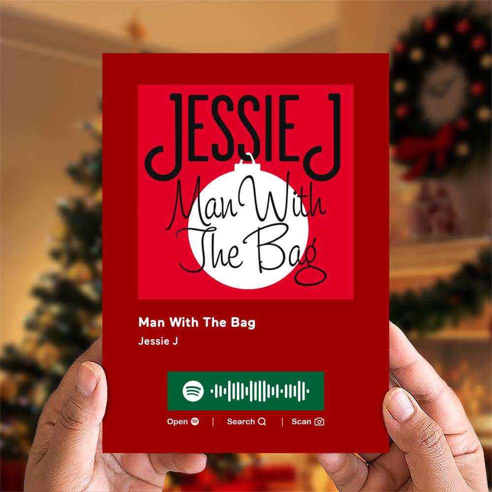 Man With The Bag Spotify Code Music Greeting Card