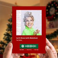 Let It Snow (with Babyface) Spotify Code Music Greeting Card