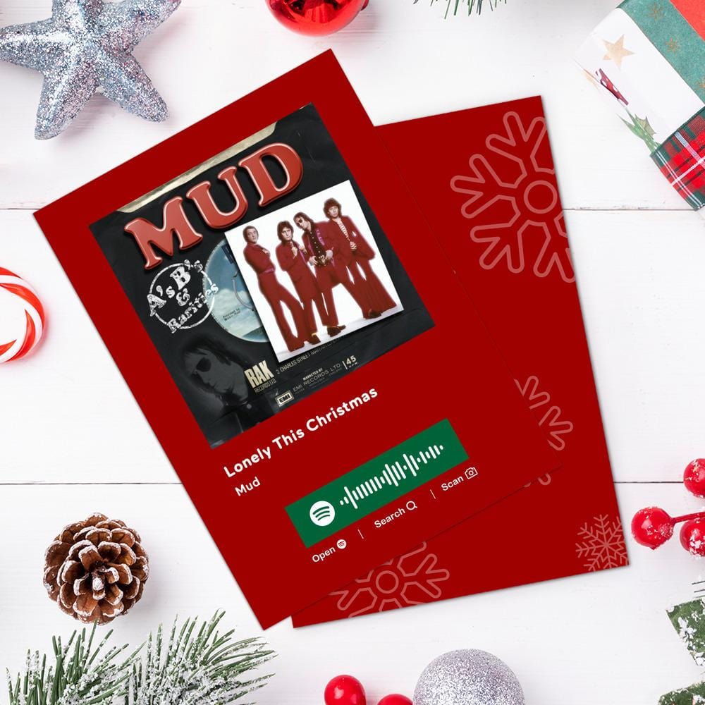 Lonely This Christmas Spotify Code Music Greeting Card