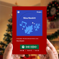 Oh Holy Night - Recorded at Metropolis Studios, London Spotify Code Music Greeting Card