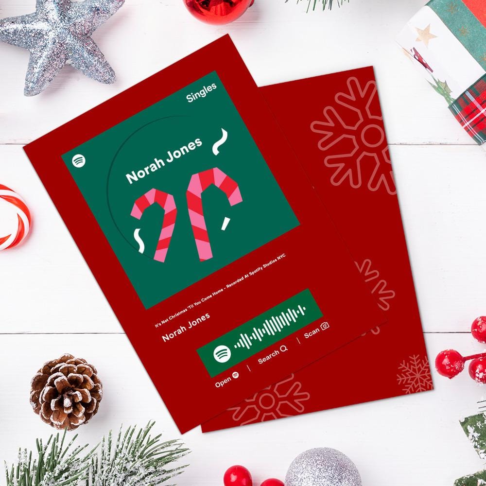 It's Not Christmas 'Til You Come Home - Recorded At Spotify Studios NYC Spotify Code Music Greeting Card