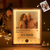 Song Picture Frame Song Plaque Custom Music Code Night Light for Grandma